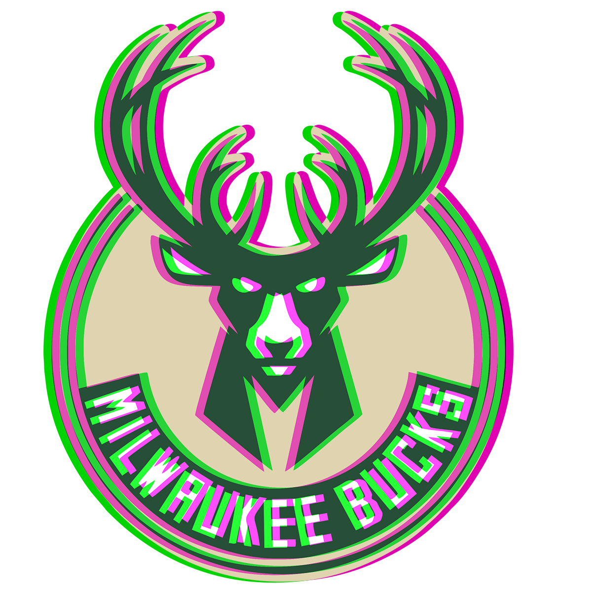 Phantom Milwaukee Bucks logo iron on paper